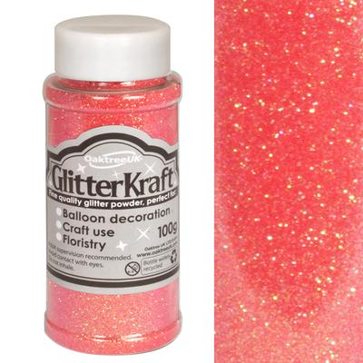 Glitter Kraft Fine Glitter 100g Bottle Sugar Pink No.44 - Craft
